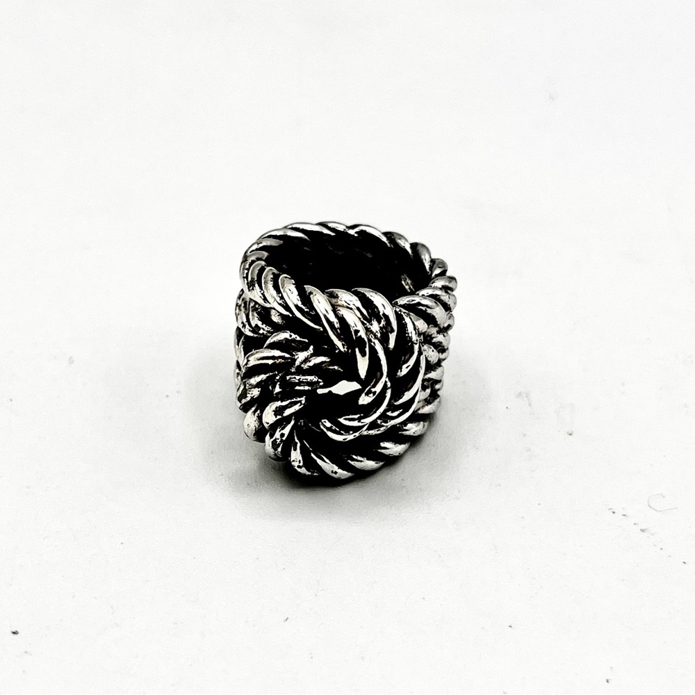 **NEW** BIMBA & LOLA  SILVER BRAIDED RING